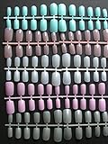 120 Multi-Pastels Short to Medium Square Full Cover Nails by Pretty Poppet