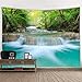Produktbild jtxqe Digitaldruck Tapisserie Wandbehänge Strandtuch Tischdecke Landschaft Stream Wasser Wald Tapisserie GUT-1067 230 * 180