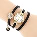 Produktbild Lady stylisches Armband Uhren, Y56 Freizeit Fashion Charm Armband Blume Diamant Rund Gürtel Armband geflochten Feder Quarzuhr für Lady