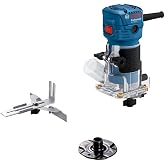 Bosch Professional fresadora de cantos GLF 55-6 (motor de 550 W girando a 33 000 rpm., incl. 2 llaves de una boca, 1 recogedo