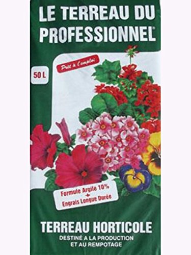 50L Blumenerde in echter Gärtnerqualität mit hohem Weißtorfanteil, Ton + Dünger - 2