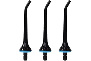 BOEEA Ersatzspitzen für COSLUS, Hangsun, Nicwell Wasserflosser, Munddusche aufsätze Jet Tip Düse, Schwarz, 3 Stück