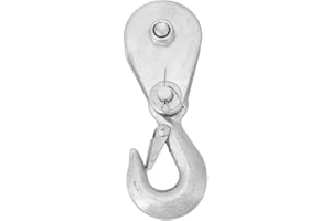 Taidda Lifting Rope Pulley Hook, 1Pcs High Strength Steel Single Wheel Lifting Rope Pulley Hook Snatch Block for Household Skis Fitness Equipment (0.5 Tons)