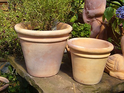 Blumentopf echt Terrakotta 30 cm , Blumenkübel für Garten und Wohnung Terracotta ........... kein Kunststoff, Blumen