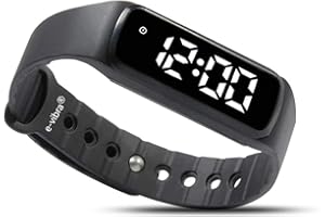 e-vibra 10 Alarm Vibrating Alarm Watch Medical Reminder Watch - with Timer and 10 Daily Alarms (Black)