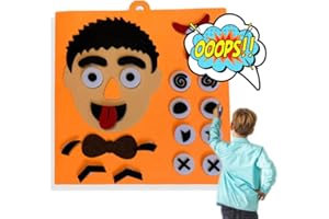 RIVERMUM® Juegos Montessori Fieltro, para Aprender a Expresar Las emociones,Juegos educativos 4 5 6 7 8 años,Juguetes Montessori para el Desarrollo Cognitivo y Sensorial,Regalos (NIÑO)