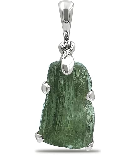 Ciondolo In Moldavite Grezza - Pietra Meteorite Verde, Energia Naturale, 20-25g - Foto 7