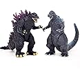 De-Lite™ Action Figures Soft Touch Vinyl Plastic Collectible Model Toys… (Millennium Godzilla & Heisei Godzilla, 2 Pieces Pack, Mini Small Size - 7cm)