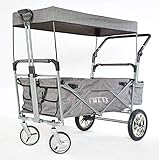 Komfortabel und praktisch abnehmbares Sonnendach, 360° Schwenkräder vorne, Kugelgelagerte Räder und Achsen, Große Hecktasche mit Verschluss