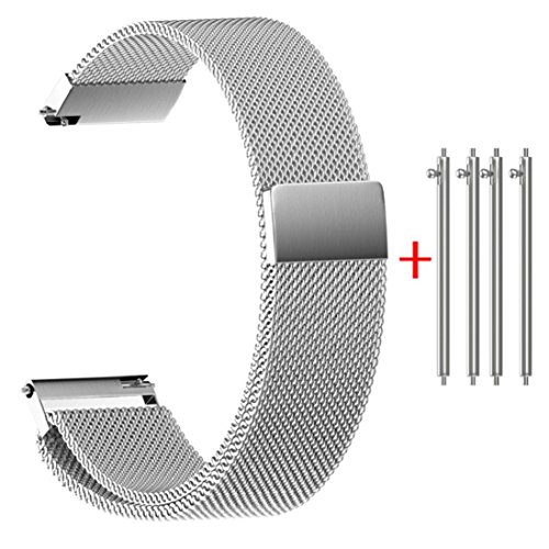 Preisvergleich Produktbild saihui Milanese Magnetic Loop Edelstahlarmband Armband Unisexarmband Business Herrenuhr Casual Fashion Watch Herrenarmband Bewegung Kinder Cute Bands 22 / 20 / 18 / 16 / 14MM (18MM)