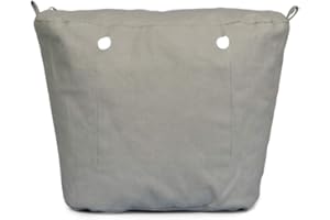 Beauneo Lona SóLida Impermeable Inserto Forro Interior Inserto Bolsillo con Cremallera para Obag o Bag Bolso de Mano Azul Profundo