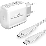 Caricatore USB C 25W con Cavo per Samsung A54 5G A34 A14 A53 A33 A25 A15 A55 5G A13 A52 A52S A23/S23/S23 Plus/S23 Ultra/S24/S
