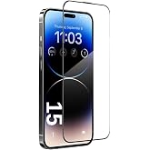 [ANTİ STATİC EKRAN KORUYUCU] For iPhone 15 ile uyumlu Ekstra HD Kırılmaz Cam Tam Kaplayan Su İtici Safir Ekran Koruyucu + Uyg