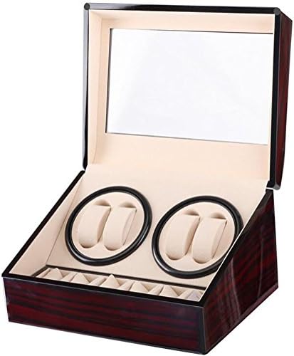 windee Automatic Watch Winder Box with 4 winder positions, 4 modes, Wood Shell, Natural Walnut Wood Finish