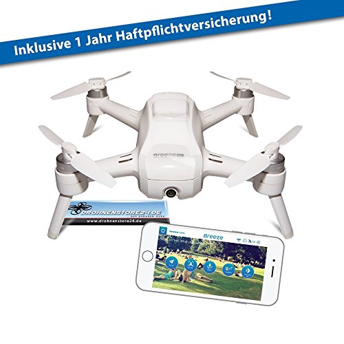 Preisvergleich Produktbild YUNEEC Breeze Drohne inkl. Haftpflichtversicherung Quadrocopter Neuheit 2016