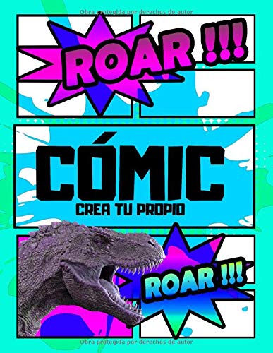 Crea tu propio cómic: Dinosaurios grandes para niños 2,4,5,6,7,8 años cómic vacío dibujo infantil