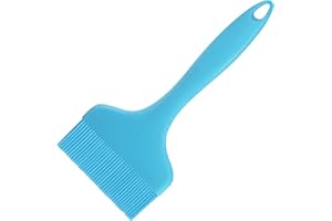 Ofargo Grande pennello in silicone per grigliare, cucinare e cuocere, utilizzato per spalmare olio, burro, salsa barbecue e marinata, silicone sicuro al tatto, lavabile in lavastoviglie (blu)