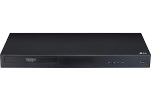 LG UBK80 Lettore Blu-Ray 4K Ultra HD HDR 3D, Lettore DVD e CD, Dolby Vision, Upscaling 4K, HDMI, USB, Ethernet - Riproduzione Blu Ray / DVD / CD, Nero