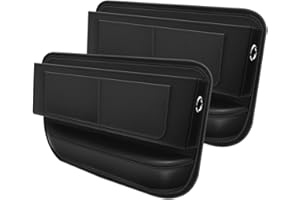 Agrdeed Aufbewahrungsbox für Autositze, Leder Car Seat Gap Filler, Auto Veranstalter Mittelkonsole Vordersitze Seitentasche für die meisten Fahrzeuge für Handys, Brieftaschen, Karten, Schlüssel 2pcs