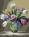 Produktbild Kawaii Malen Nach Zahlen DIY Ölgemälde Wohnkultur Wand -Pic Wert Gift-16X20 Zoll Leinen Leinwand (Kein Rahmen) -Vase Und Blume Abstrakt -1117