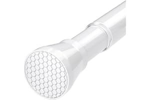 HAOYUNTE Shower Curtain Rail Extendable Curtain Poles 70-130 cm Tension Rods for Curtains Net Curtain Rods Extendable Shower Curtain Rod Telescopic Curtain Pole No Drilling Spring Rod for Windows,Bathroom