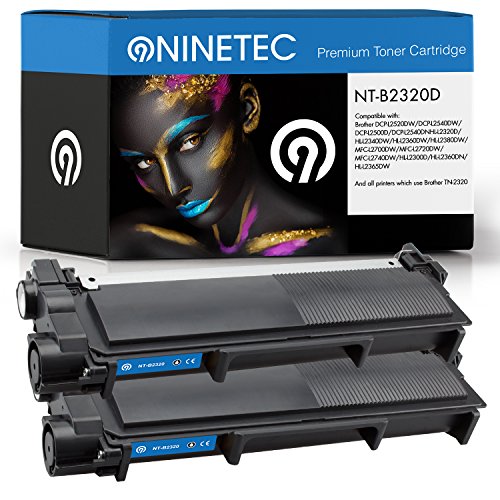 Doppelpack 2x Original NINETEC NT-B2320 Toner-Kartuschen Black kompatibel zu Brother TN-2320