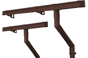 INEFA Dachrinnen Set Gartenhaus, NW 68 Kastenrinne 2 x 4m Dunkelbraun Regenrinnen PVC für Pultdach, Made in Germany