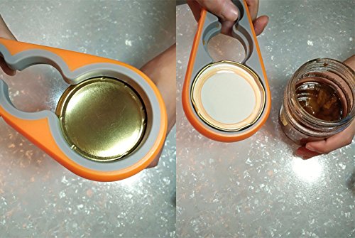 Glasöffner einfach Deckel Off kommen, für Senioren, Personen mit Arthritis und jeder, der Niedriger Stärke, rutschfest schwere kann Jar Flaschenöffner rot - 5