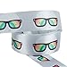 Produktbild laribbons Printed Satin Band, Rainbow Gläser Grau