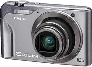 Casio EXILIM EX-H10 SR Digitalkamera (12 Megapixel, 10-Fach Opt. Zoom, 7,6 cm (3 Zoll) Display, Bildstabilisator) Silber