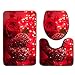 Produktbild Wihoo 3pcs Flannel Non-Slip Fish Scale Bath Mat Bathroom Kitchen Carpet Doormats Decor