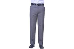 Jolliman Mens Plus Size Trousers High Waist Big & Tall Trousers Pants Lightweight Smart Formal Business Office Waists 32" to 60" Black, Navy, Brown, Fawn, Grey, Navy, Green