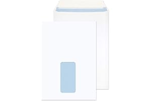 Blake Purely Everyday C5 229 x 162 mm 100 gsm Pocket Peel & Seal Window Envelopes (23084) White - Pack of 500