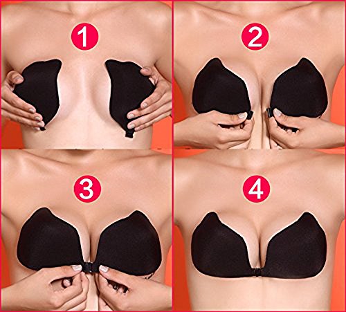 DODOING NuBra Unsichtbare Push Up BH Damen Trägerlosen Klebe BH Self Adhesive Strapless Backless Push-Up-BH - 6