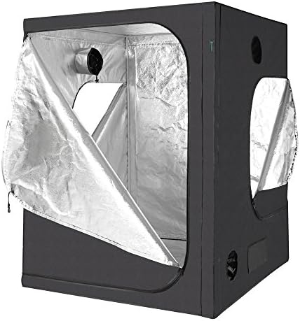 Grow Tent 150 x 150 x 200 CM IDAODAN Hydroponic Indoor Bud Green Room Plant Gardening Growth Canopy Hydro Box Mylar Silver 600D Oxford