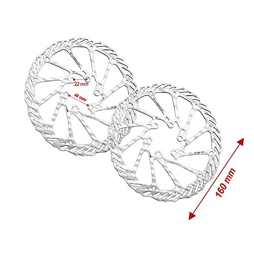MyArmor MTB Mountain Fahrrad Scheibenbremse Kit, (F-160mm/R-140mm & F-180mm/R-160mm) + G3 Rotors 160mm - 2
