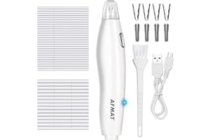 ‎AFMAT AFMAT Elektrischer Radiergummi,Automatischer Radiergummi Radierstift,Tragbarer Elektrischer Radierer USB,140 Stück Ersatzradiergummis,Wiederaufladbar Elektro-Radierer für Zeichnen,Skizzieren Weiß EE03