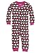 Hatley Baby-Girls Infant Sleepy Romper -Lots of Hearts Pyjama Set, Red, 12-18 Months