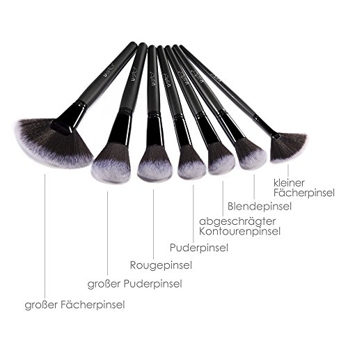 Uspicy Make up Pinsel 32-tlgs Schmink Pinselset etui Schmink Kosmetik Lidschatten Gesichtspinsel - 6