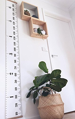 Comfysail Tragbare Roll-up Segeltuch und Holz Messlatte Höhe Diagramm um Kinder von der Geburt bis zum Erwachsenenalter,200*20cm - 6