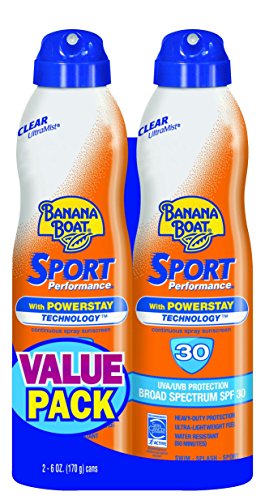 Banana Boat Ultramist SPF 30 Sport Performance Clear Twinpack, 12 Ounce