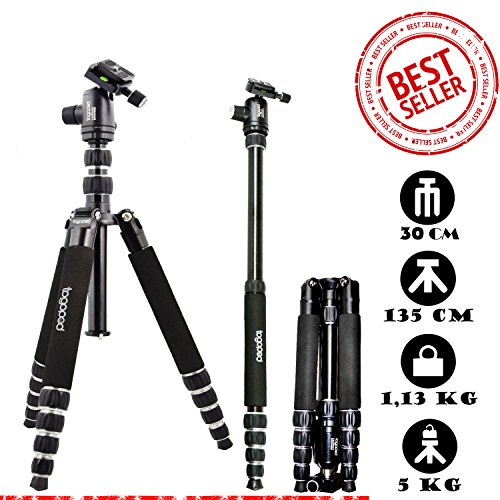 Fotostativ togopod Max II mit Einbeinfunktion Modell 2016 (Packma: 30cm, Hhe: 135mm, Gewicht 1130g, Tragkraft 5kg) incl. Panorama Kugelkopf und SWP Fotostativ togopod Max II mit Einbeinfunktion Modell 2016 (Packma: 30cm, Hhe: 135mm, Gewicht 1130g, Tragkraft 5kg) incl. Panorama Kugelkopf und SWP