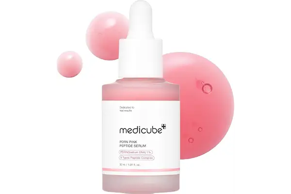 medicube PDRN Pink Peptide Serum with Salmon DNA | Sérum con Péptidos y Niacinamida para Hidratación y una Piel de Aspecto Más Firme, Mejora el Tono de la Piel, 30ml