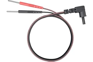 iStim 4 Cables de Conexión de 45” para TENS/EMS – Macho Universal de 2,35 mm Compatible con Electrodos Pigtail de 2 mm, Repuestos para Electroestimulación y Terapia Física