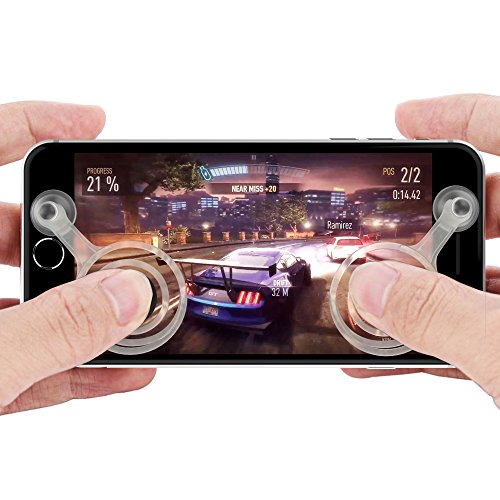 Preisvergleich Produktbild shenzoo® Joystick Joypad für Apple iPhone + Android Handy Smartphone + iPad Tablet Game Controller in weiss