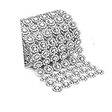 Material duradero: la cinta de diamante de Moneil está hecha de plástico con tiras de diamante y malla de diamantes de imitación mediante procedimientos de chapado. Compra con confianza de Moneil para garantizar la calidad.