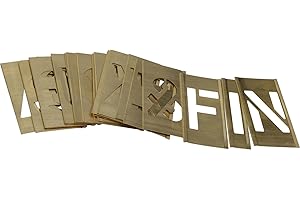 THOMPSON'S WATER SEAL Stencils Set of Pp Brass Locking Stencils - Letters 1in