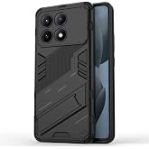 Microcase Poco X6 Pro/Xiaomi Redmi K70E Matrix Serisi Armor Standlı Perfect Koruma Kılıf - Siyah Al3416