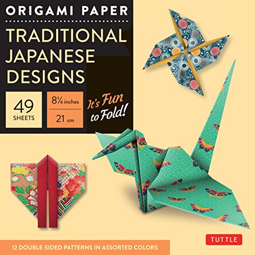 Origami Paper Traditional Japanese Designs: Large 81/4