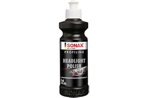 SONAX 02761410 Profiline HeadlightPolish Speciell Slippasta för Uppfräschning av Gulnade och Mattade Plaststrålkastare, 250 ml